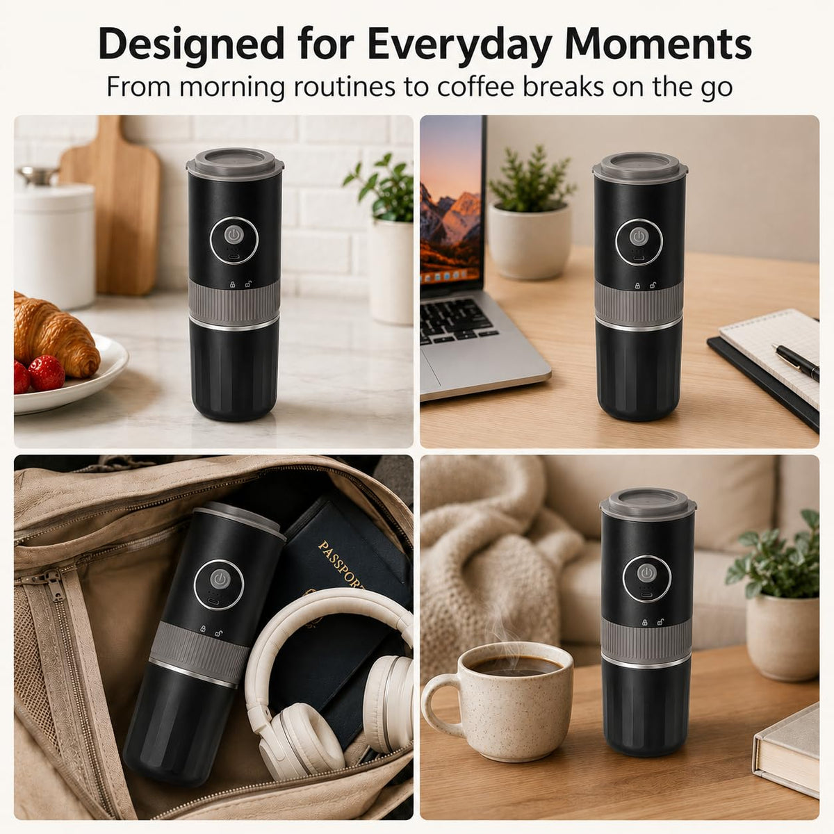 Portable Electric Coffee Grinder and Brewing Kit O5250