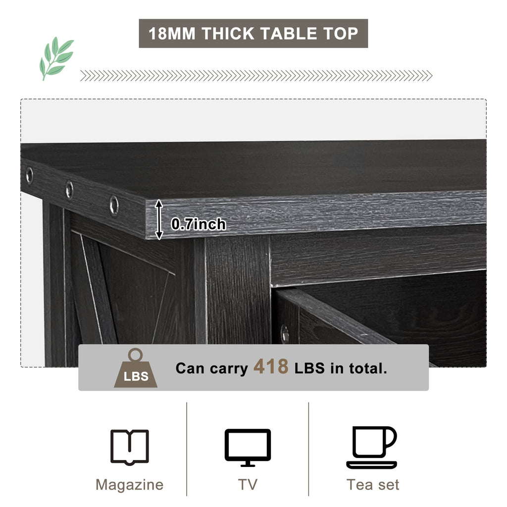 Espresso Particleboard TV Stand with Two Drawers I515