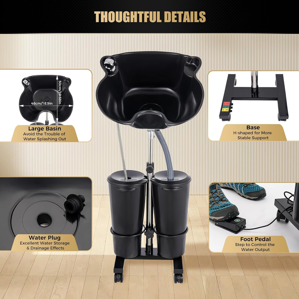 Portable Salon Shampoo Bowl with Electric Pump S980