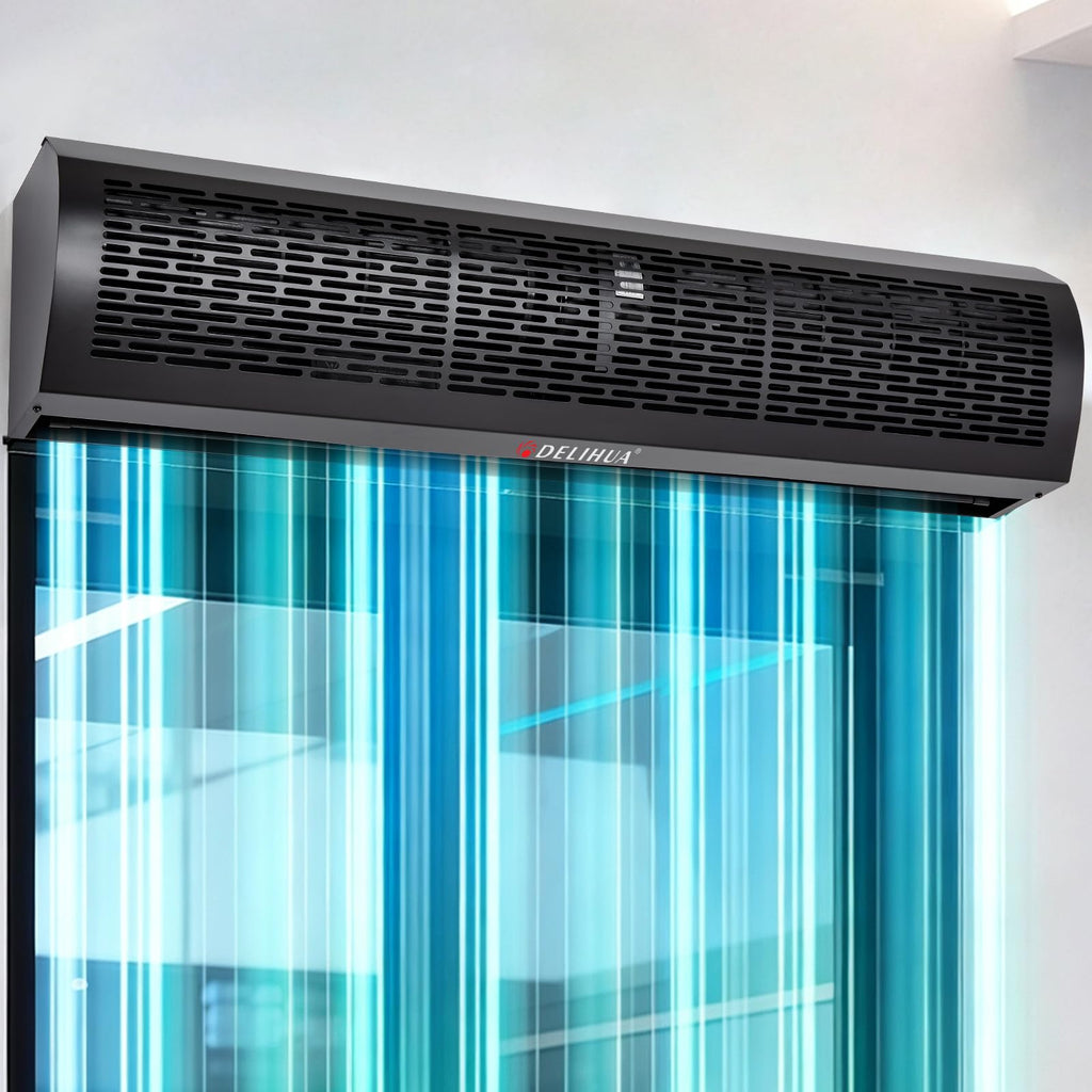 48 Inch Black Air Curtain Fan with Magnetic Door Switch M847