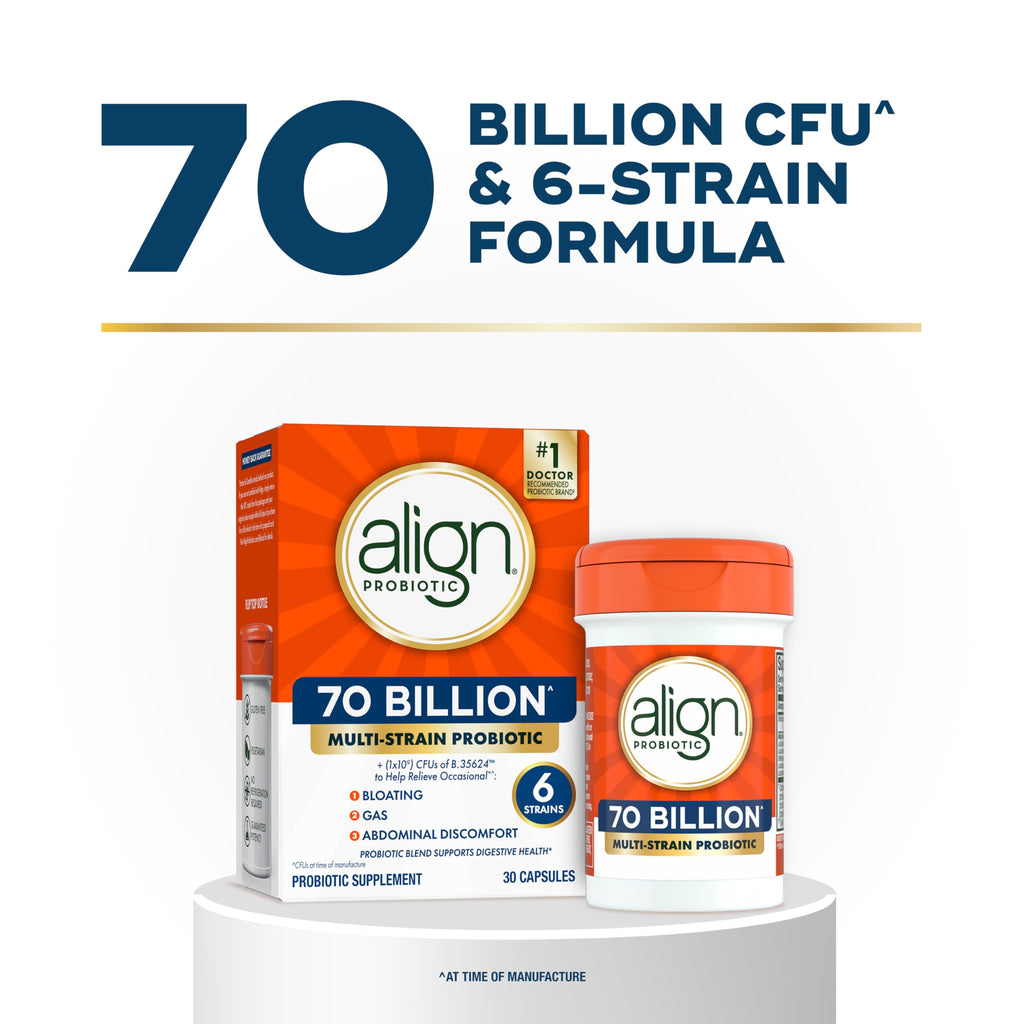70 Billion CFU 6 Strain Blend Probiotic 30 Capsules M304