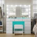 Makeup Vanity Desk with Mirror and 11 Drawers R795