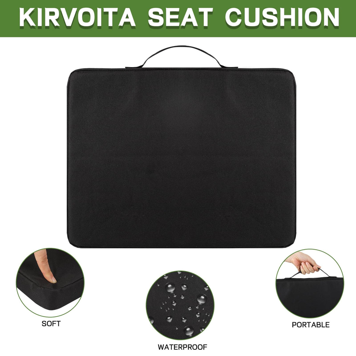 4 Pack Waterproof Oxford Fabric Bleacher Seat Cushions Q364