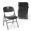 Folding Chairs Set of 10 Black U45402