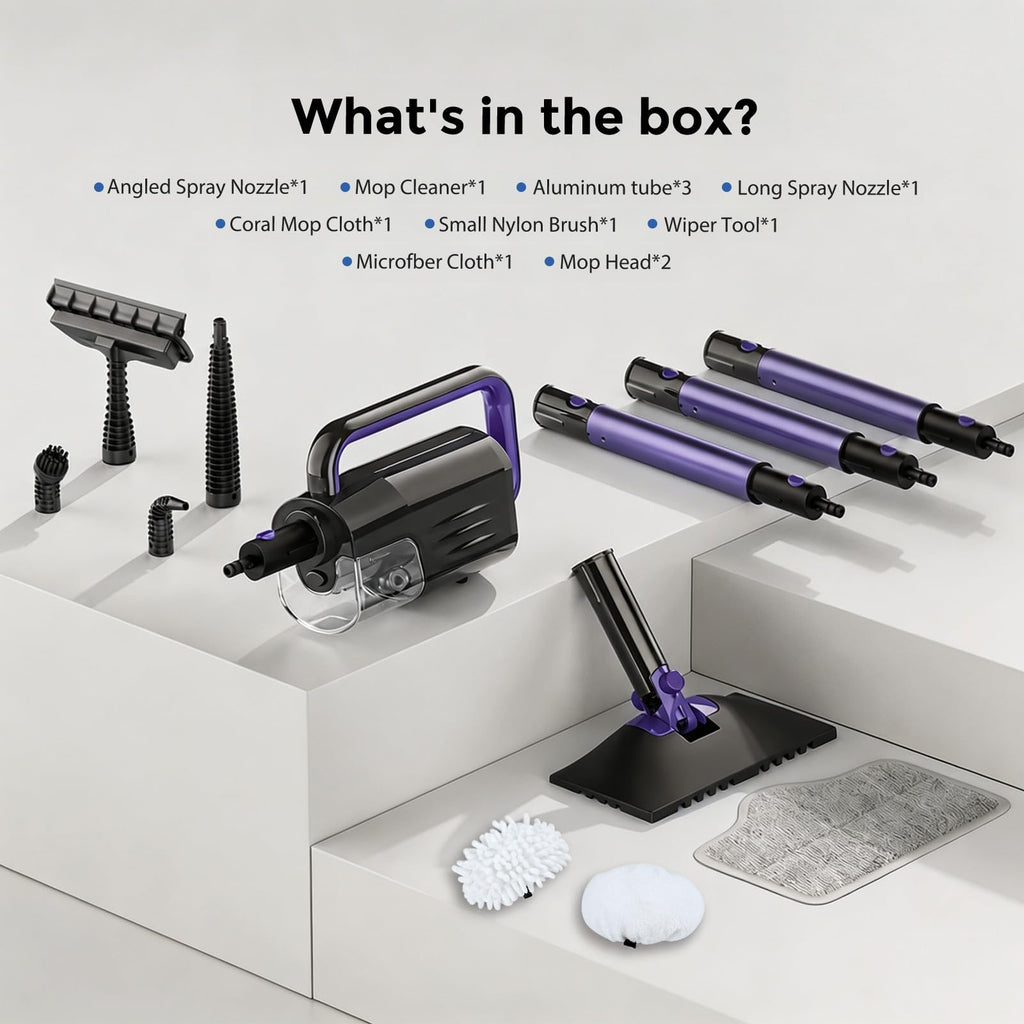 6-in-1 Lightweight Steam Mop with 23FT Cable A65227