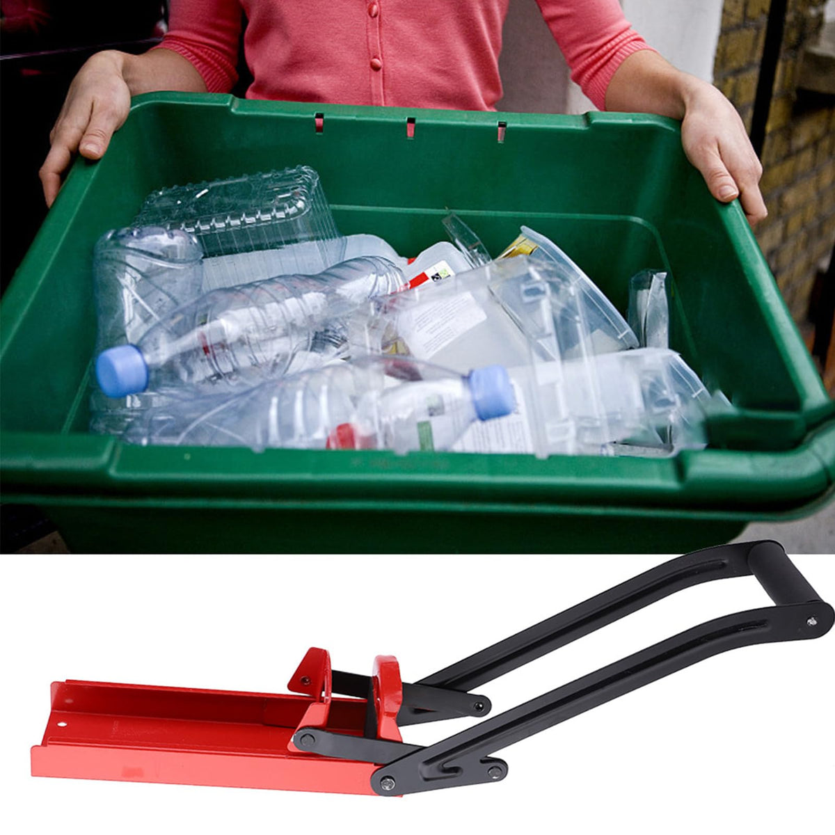 500ML Red Steel Can Crusher with Opener J4691