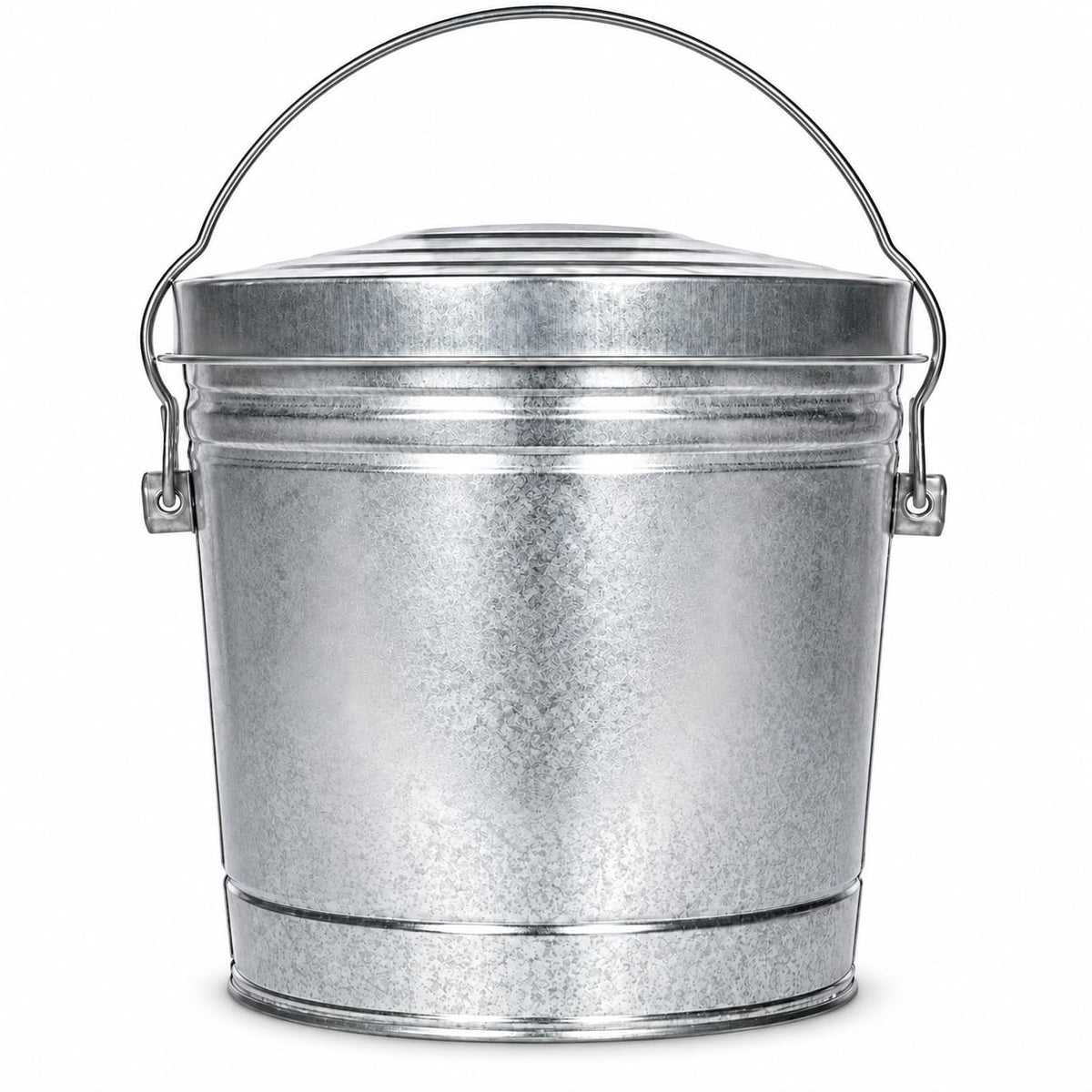 6-Gallon Galvanized Steel Storage Can with Locking Lid F9516
