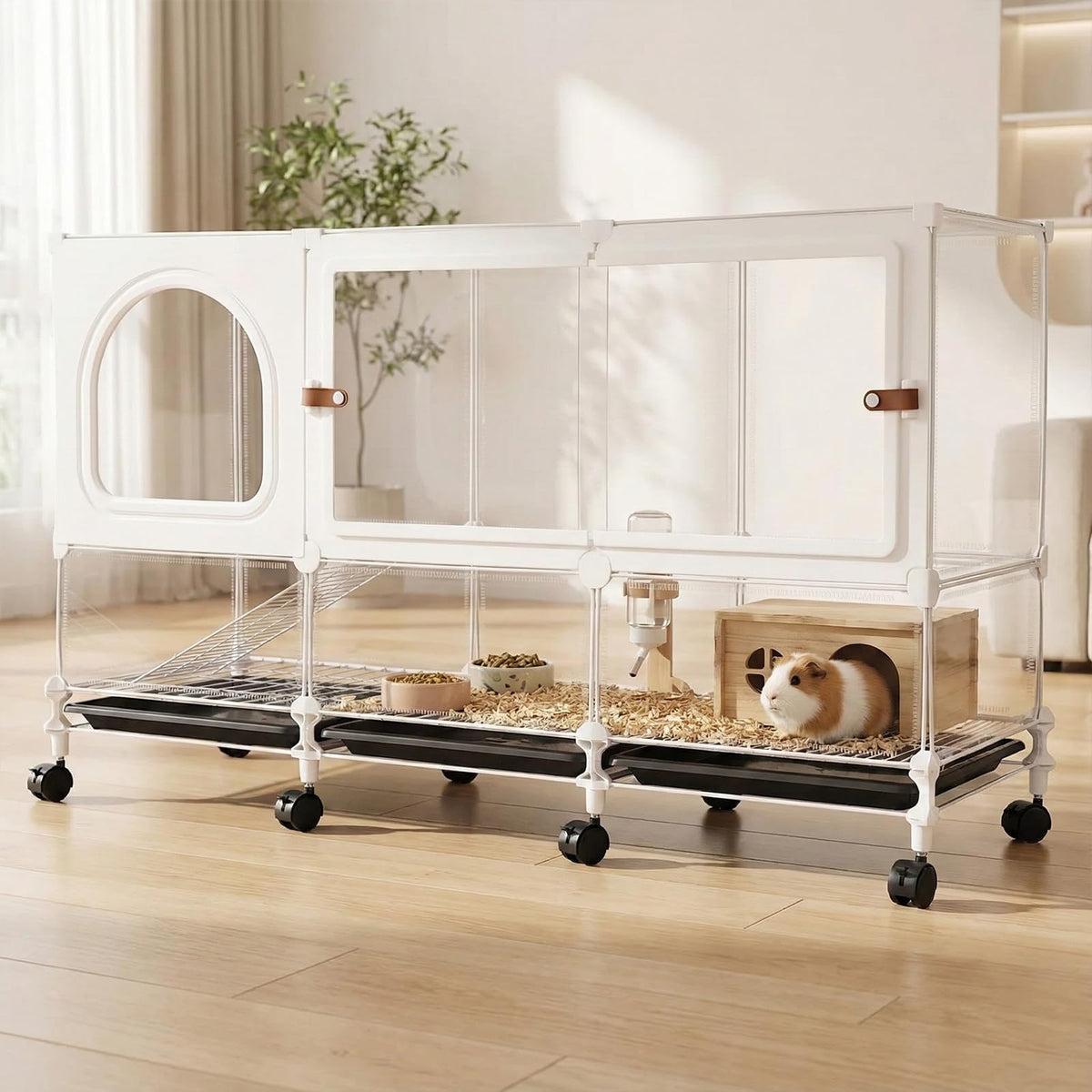 2-Tier Pet House Cage with Pull Out Tray D12821