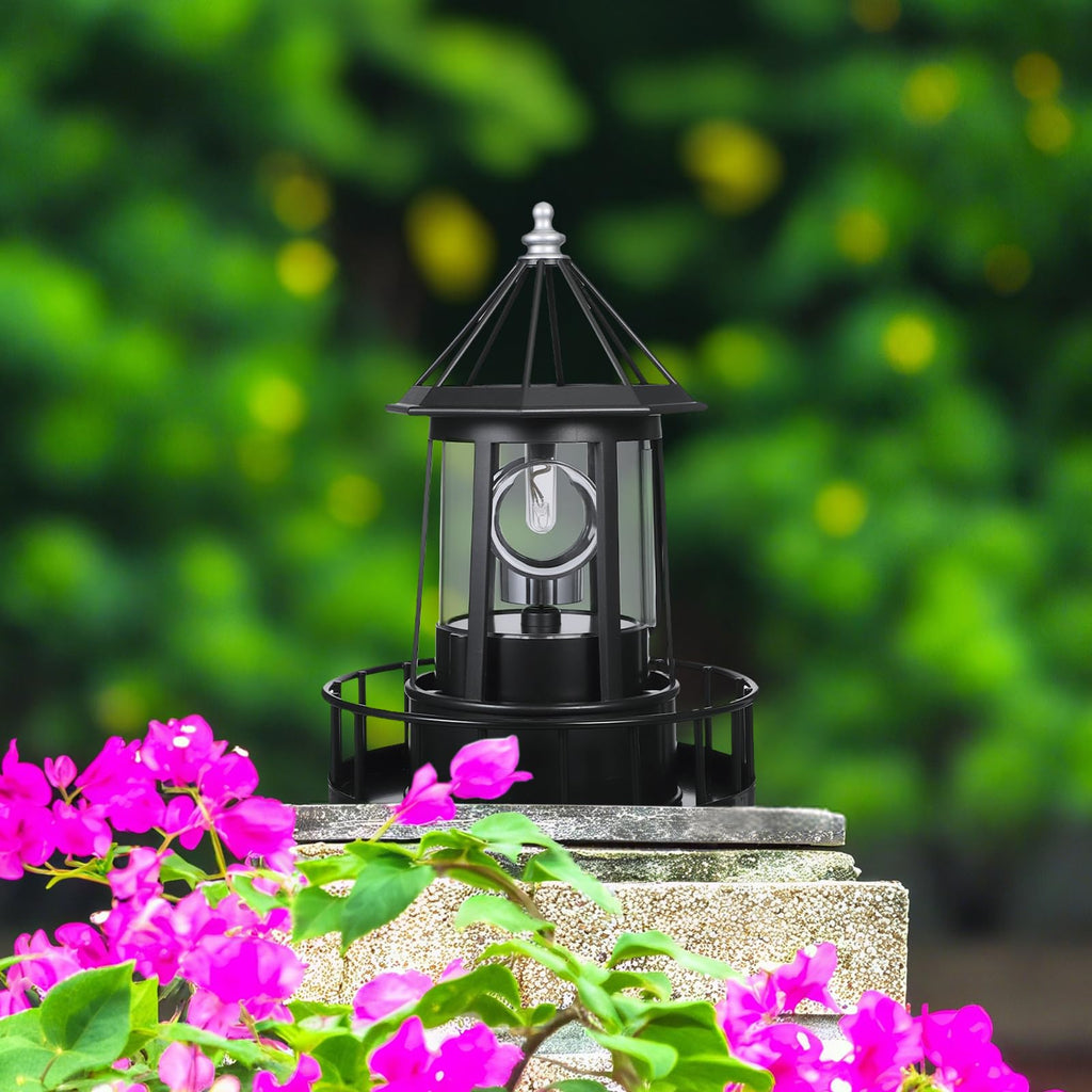 Solar Powered Rotating Lighthouse Decor Lamp G32821