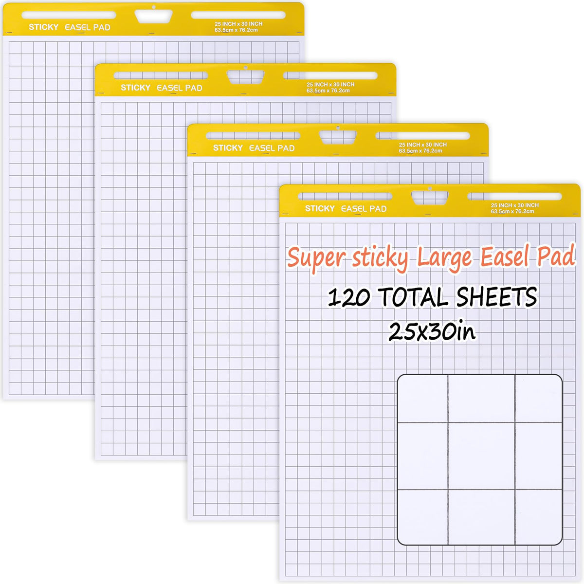 Chart Paper Grid Sticky Easel Pad Y72438