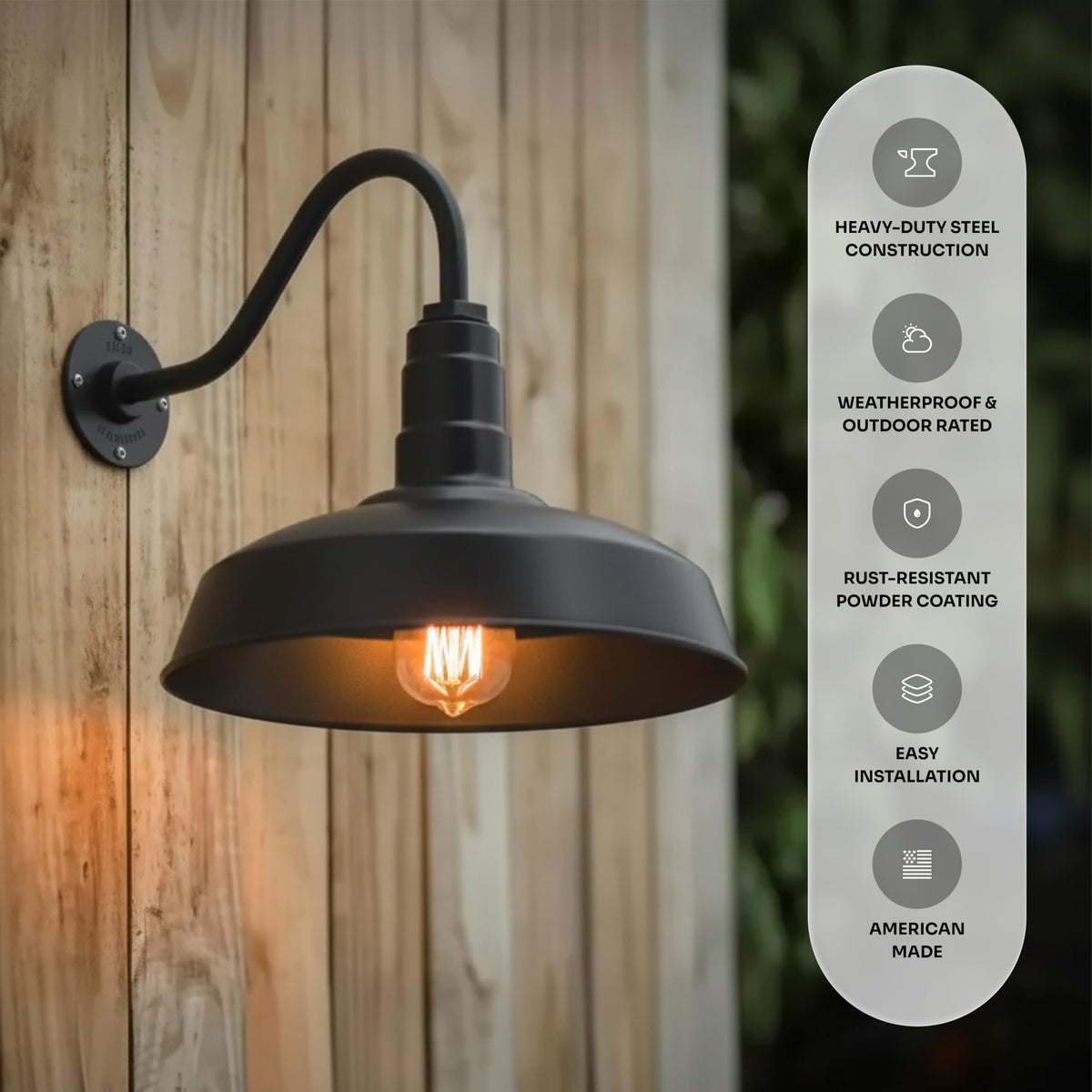 23" Gooseneck Barn Light Outdoor H364722