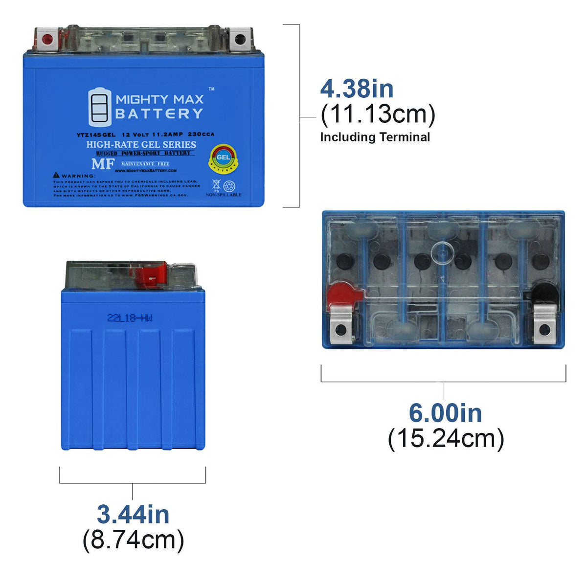 YTZ14S GEL Replacement Battery K54889