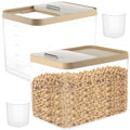 2 Pack Airtight Pet Food Storage Container with Measuring Scoops X64111