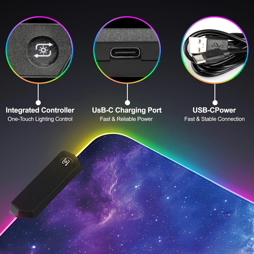 RGB LED Gaming Mouse Pad J26670