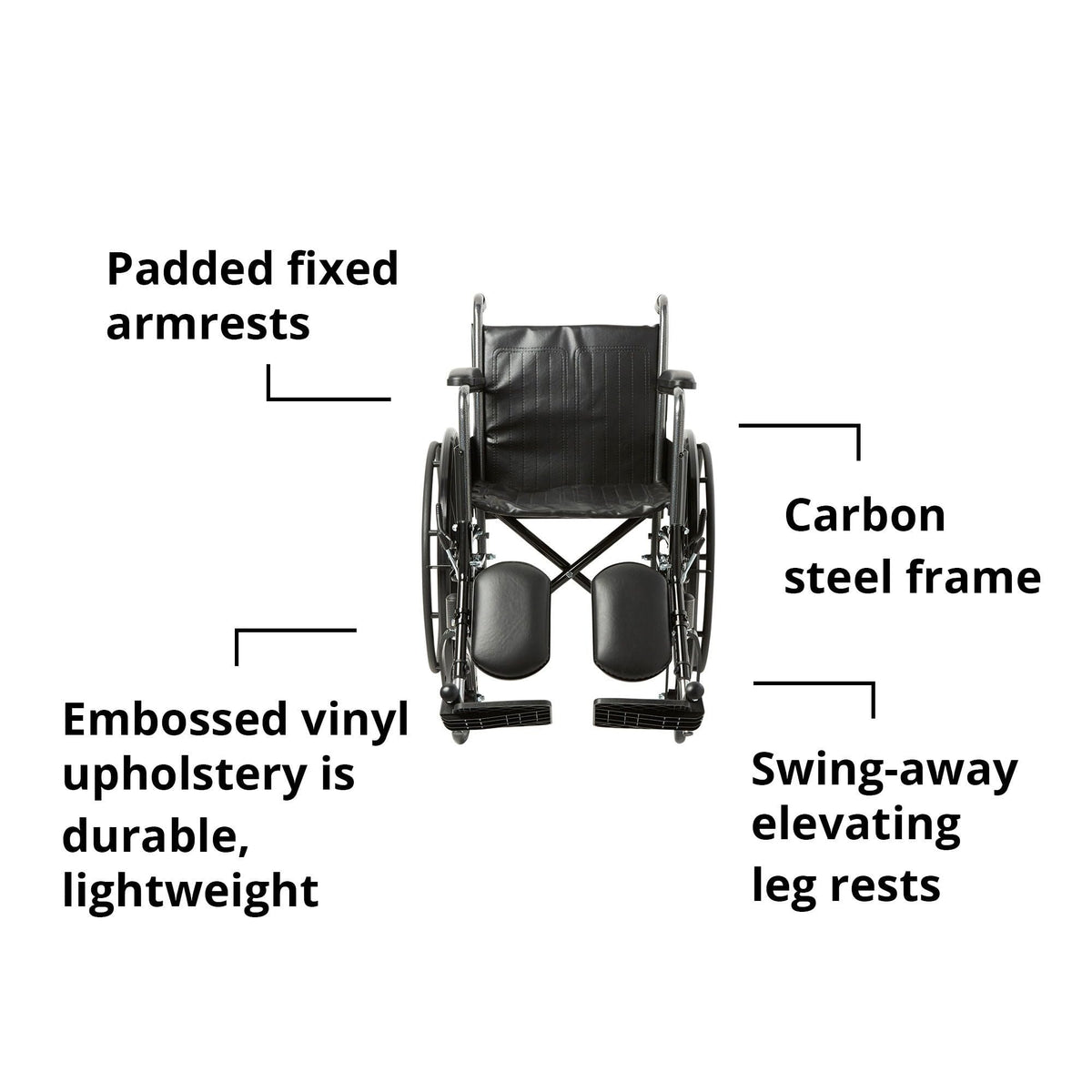 Black 18 in Wheelchair D1820