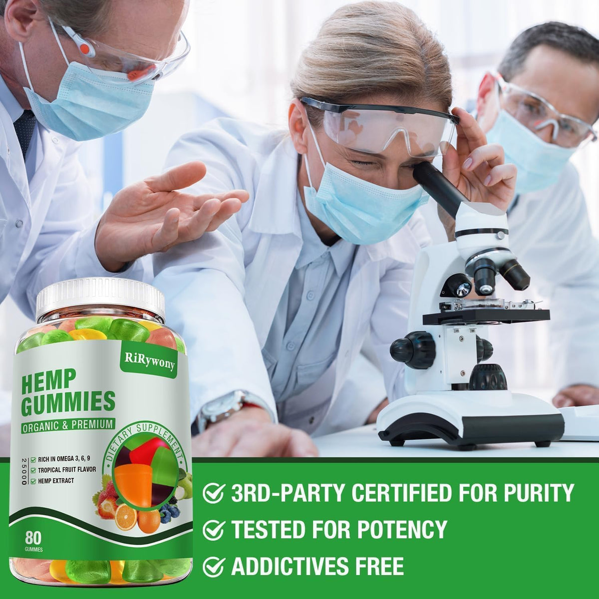Hemp Gummies 3 Packs 240 Counts O637106