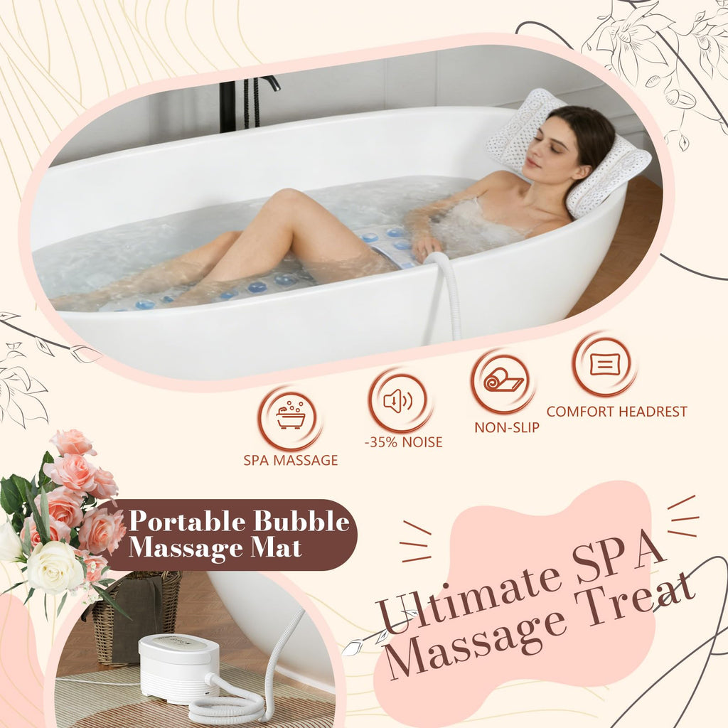 Heated Bubble Bath Mat with Remote Control Z259177