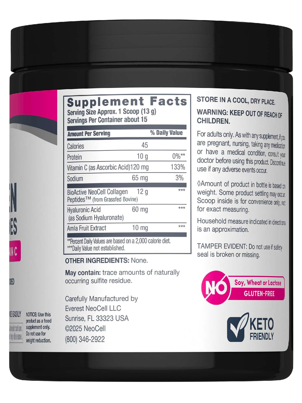 Collagen Peptides Powder 6.9 oz Unflavored Supplement L330919
