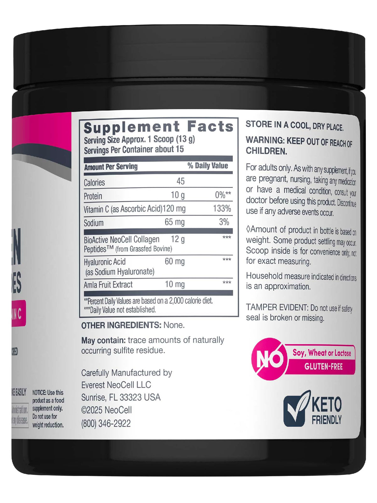 Collagen Peptides Powder 6.9 oz Unflavored Supplement L330919