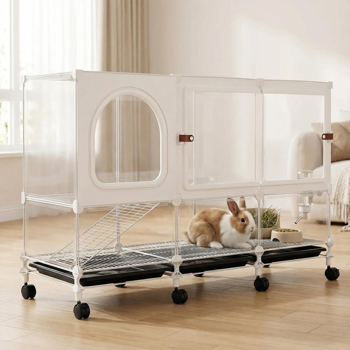 2-Tier Pet House Cage with Pull Out Tray D12821