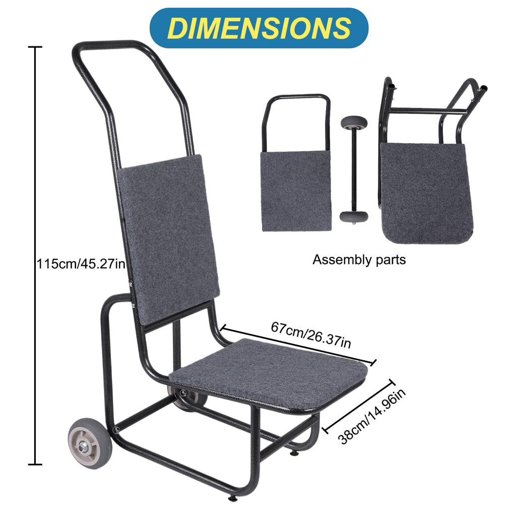 Folding Chair Table Cart with Wheels I537