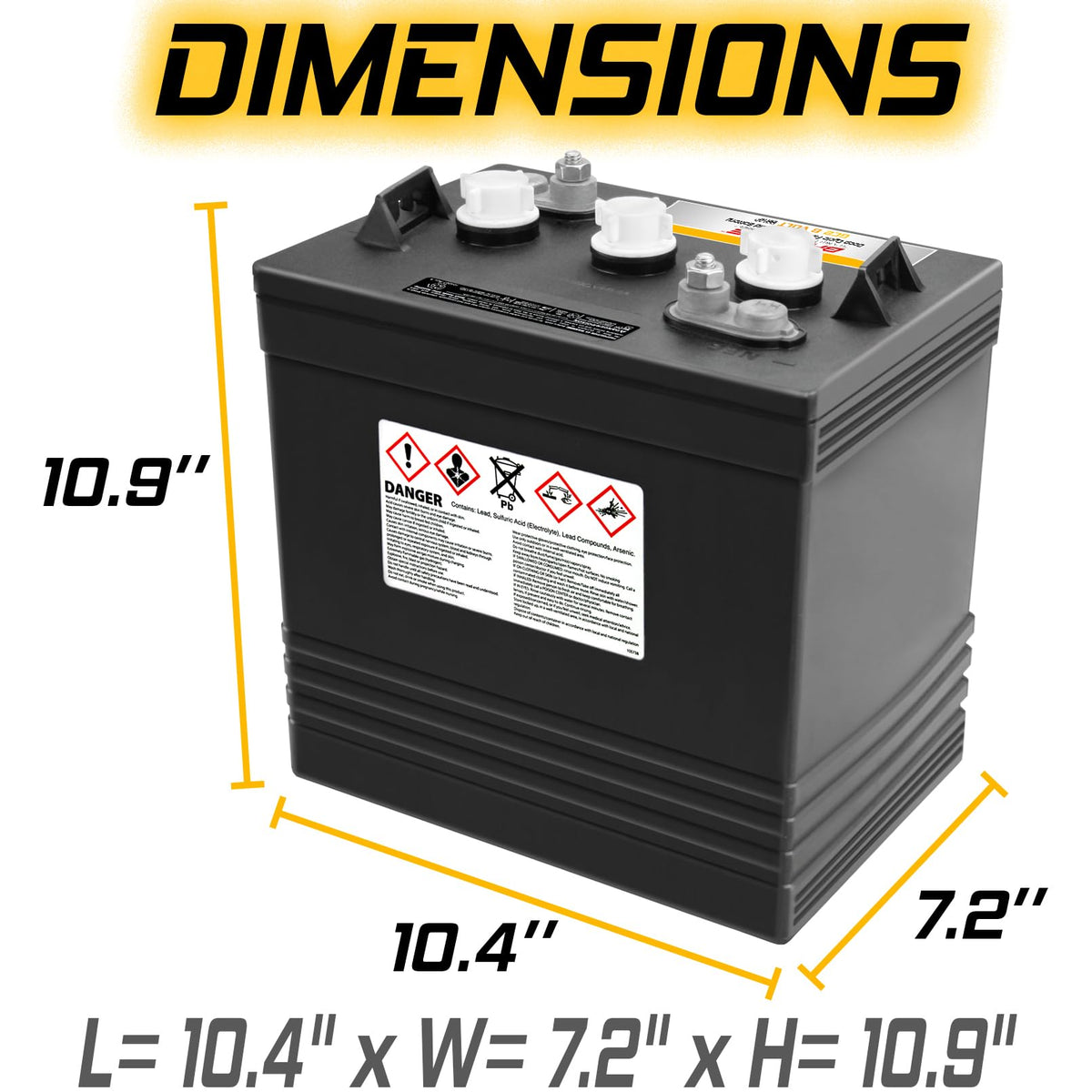 220Ah Deep Cycle Golf Cart Batteries 4-Pack L1762