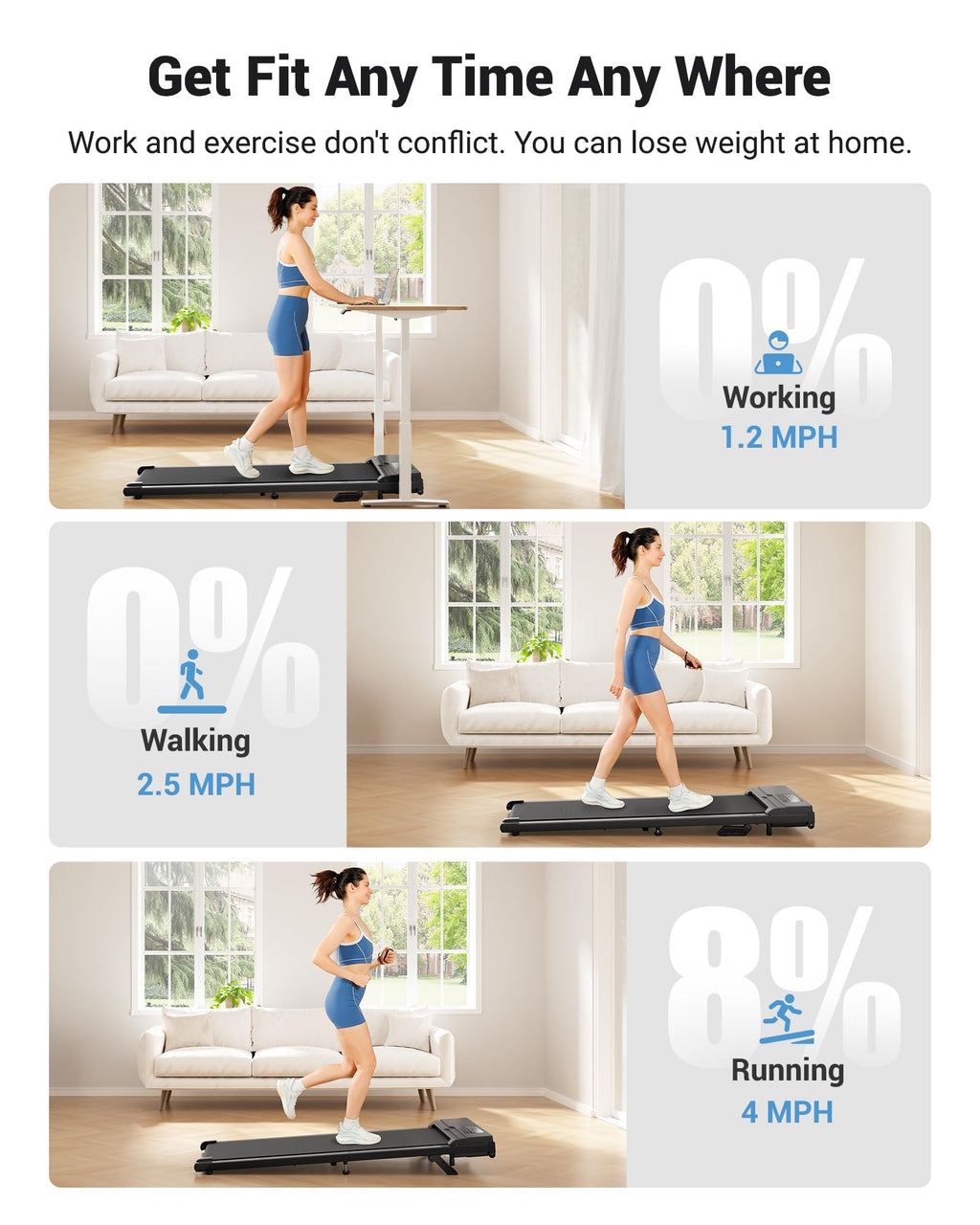 8% Incline Walking Pad A52655