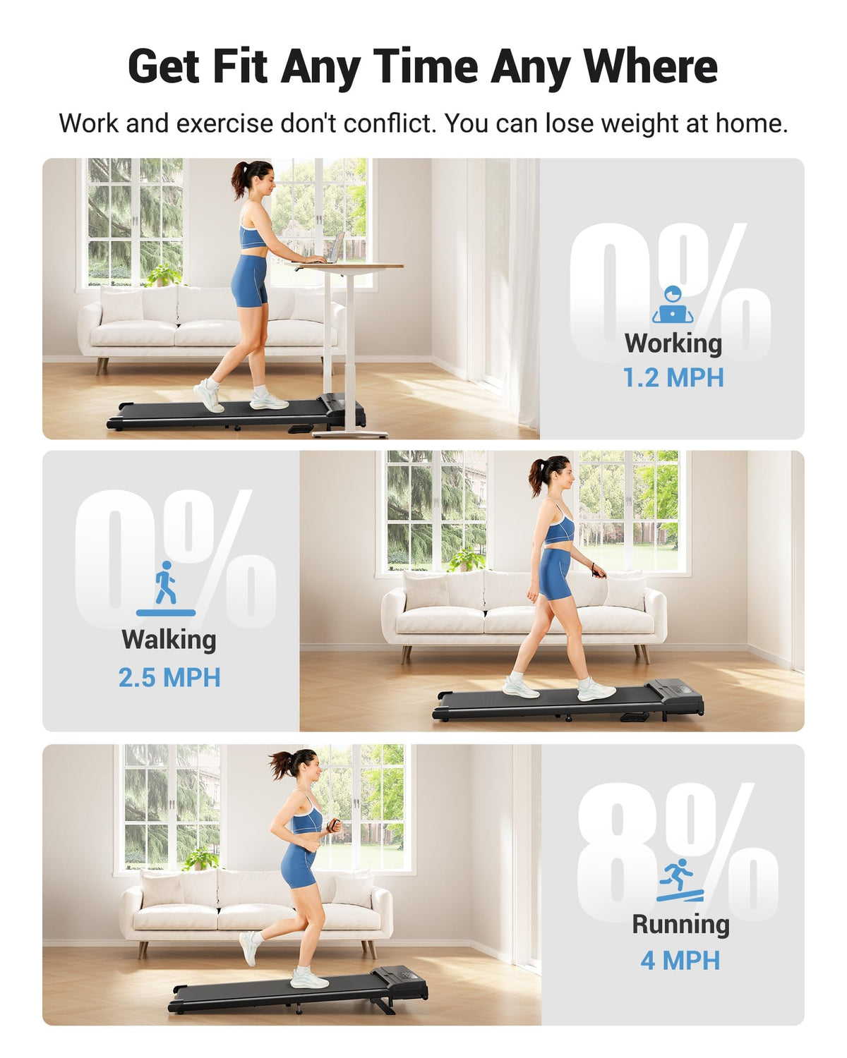 8% Incline Walking Pad A52655