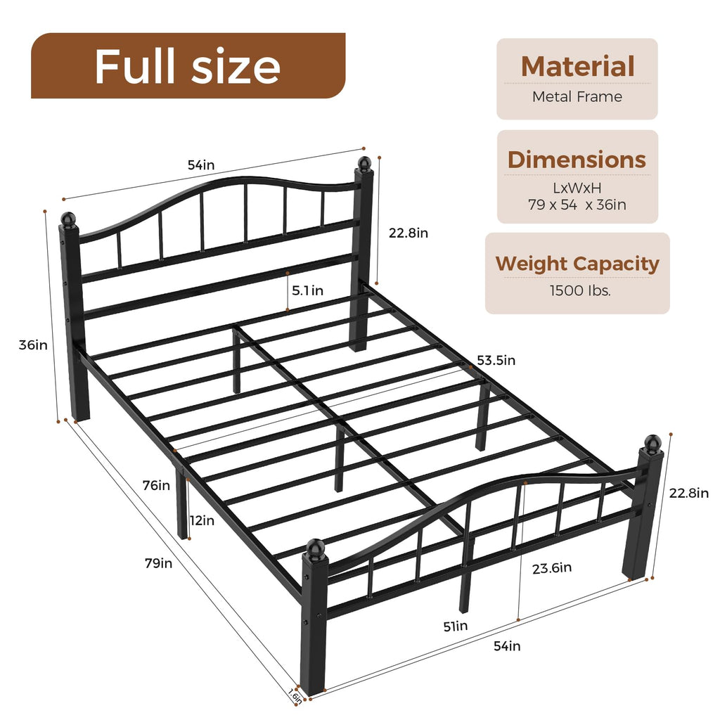 Full Size Bed Frames with Headboard G188