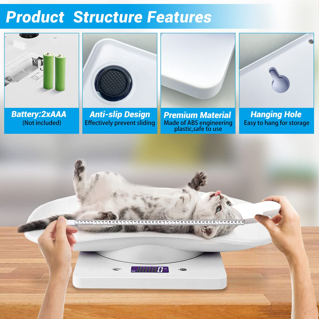 Digital Pet Scale with Tape Measure A8521