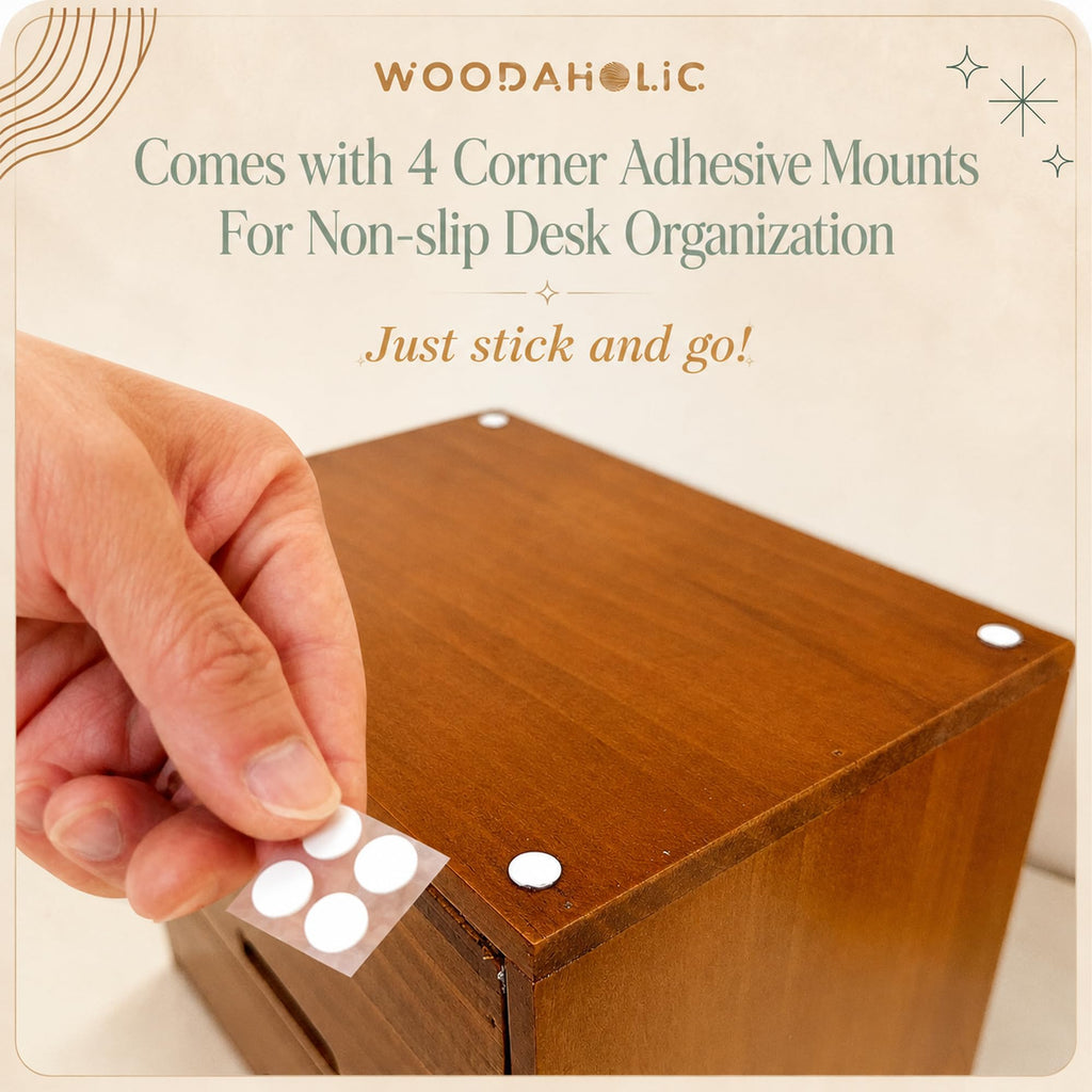 Modular Stackable 4 Drawer Wood Storage Box Z17486
