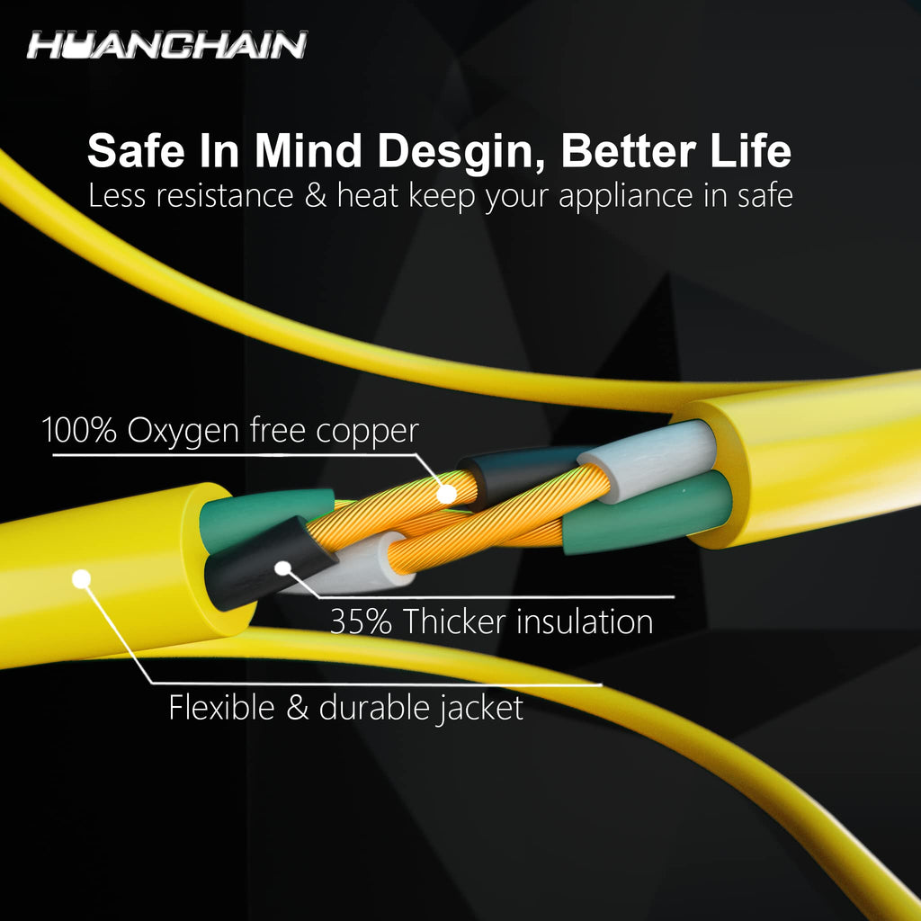 100 FT 12/3 Gauge Heavy Duty Outdoor Extension Cord Waterproof T155