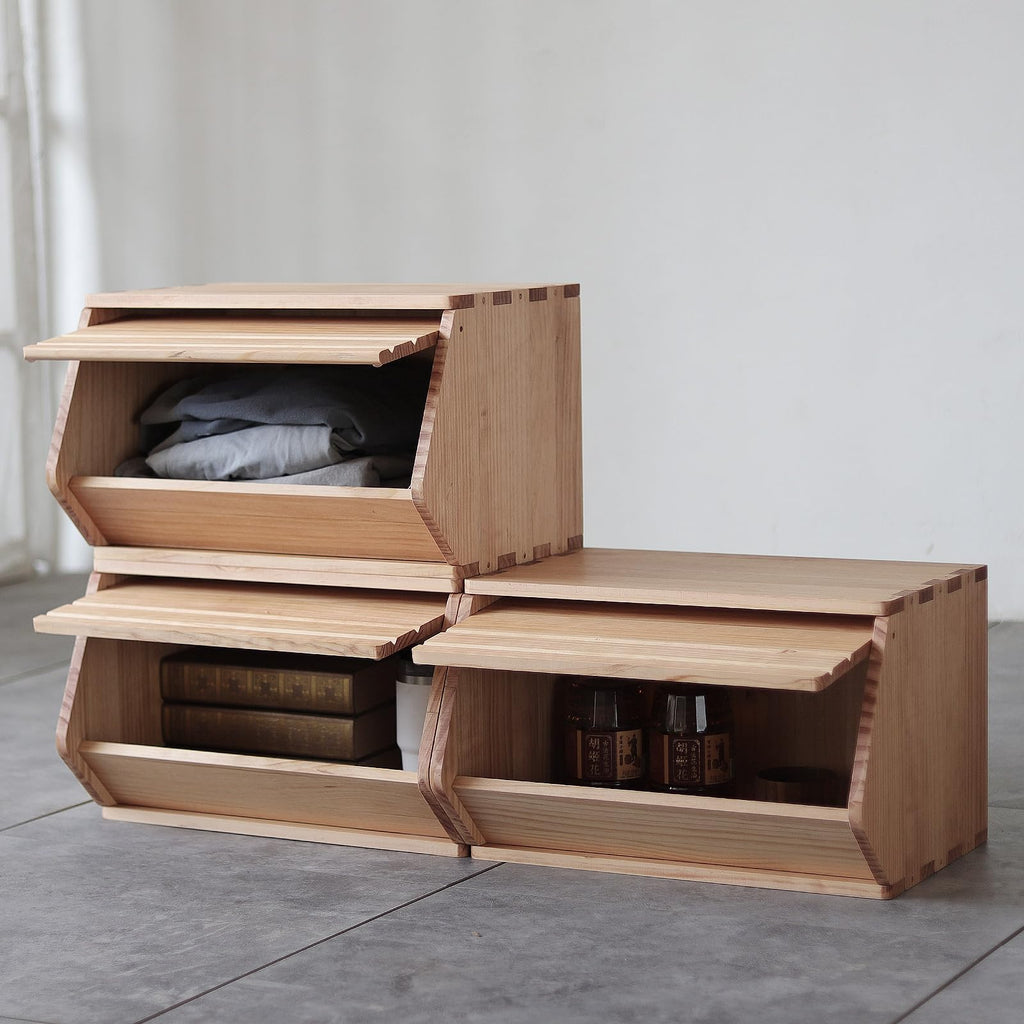 Solid Wood Storage Chests with Lids K15256