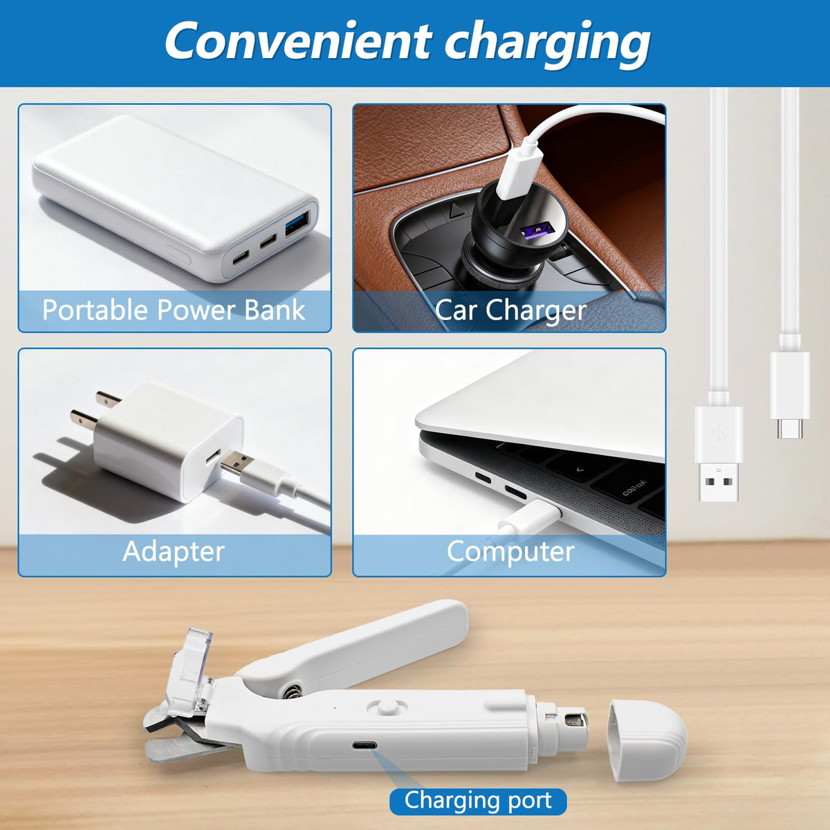 2-in-1 LED Pet Nail Clipper & Grinder with Lights D583