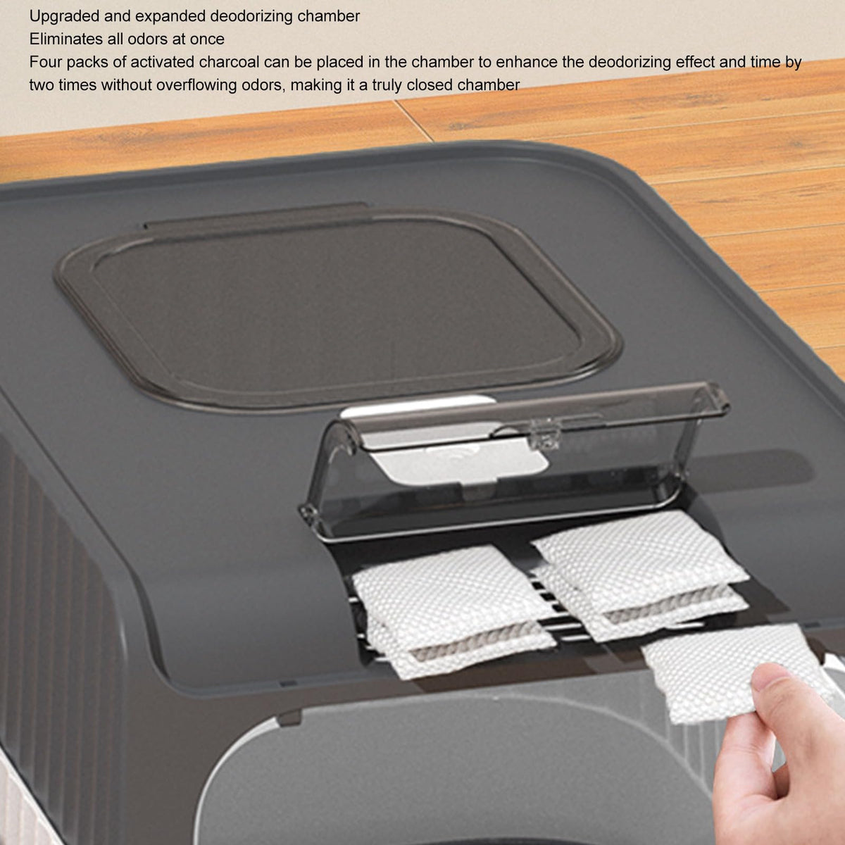 Enclosed Cat Litter Box with Lid and Scoop Q71312