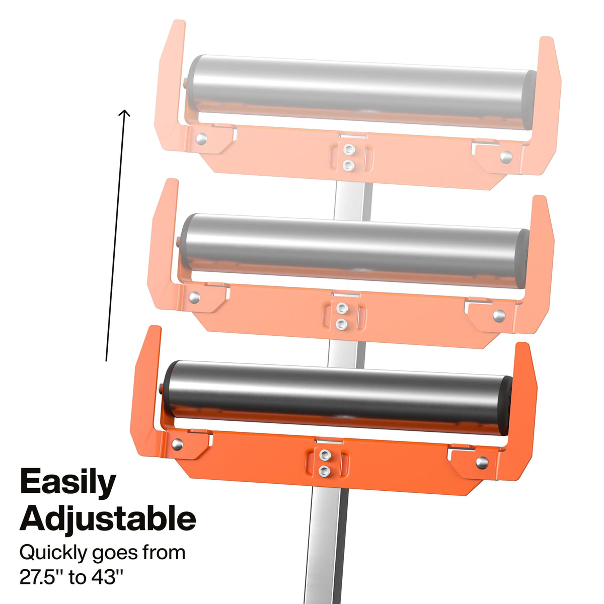 Roller Stand, 200-Pound Load Capacity, Adjustable Height J846398