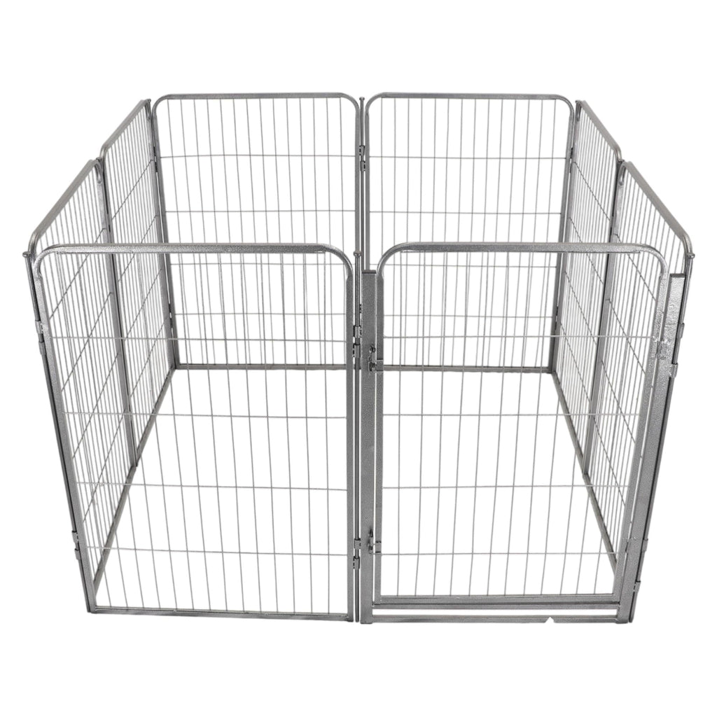 24 inch 8 Panel Portable Grey Metal Pet Playpen U347875