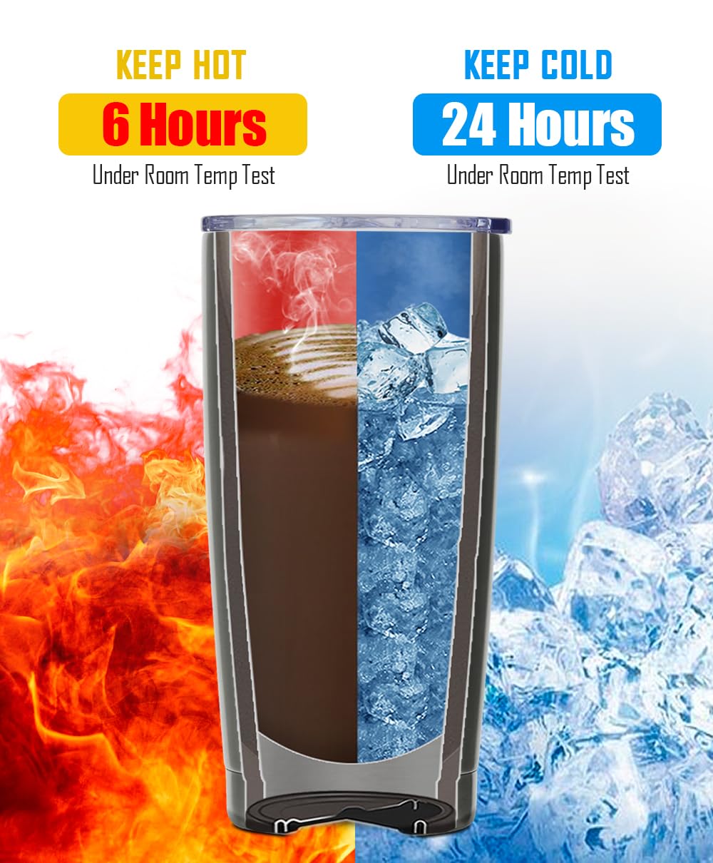 20 oz Insulated Stainless Steel Tumbler Set of 2 D114752