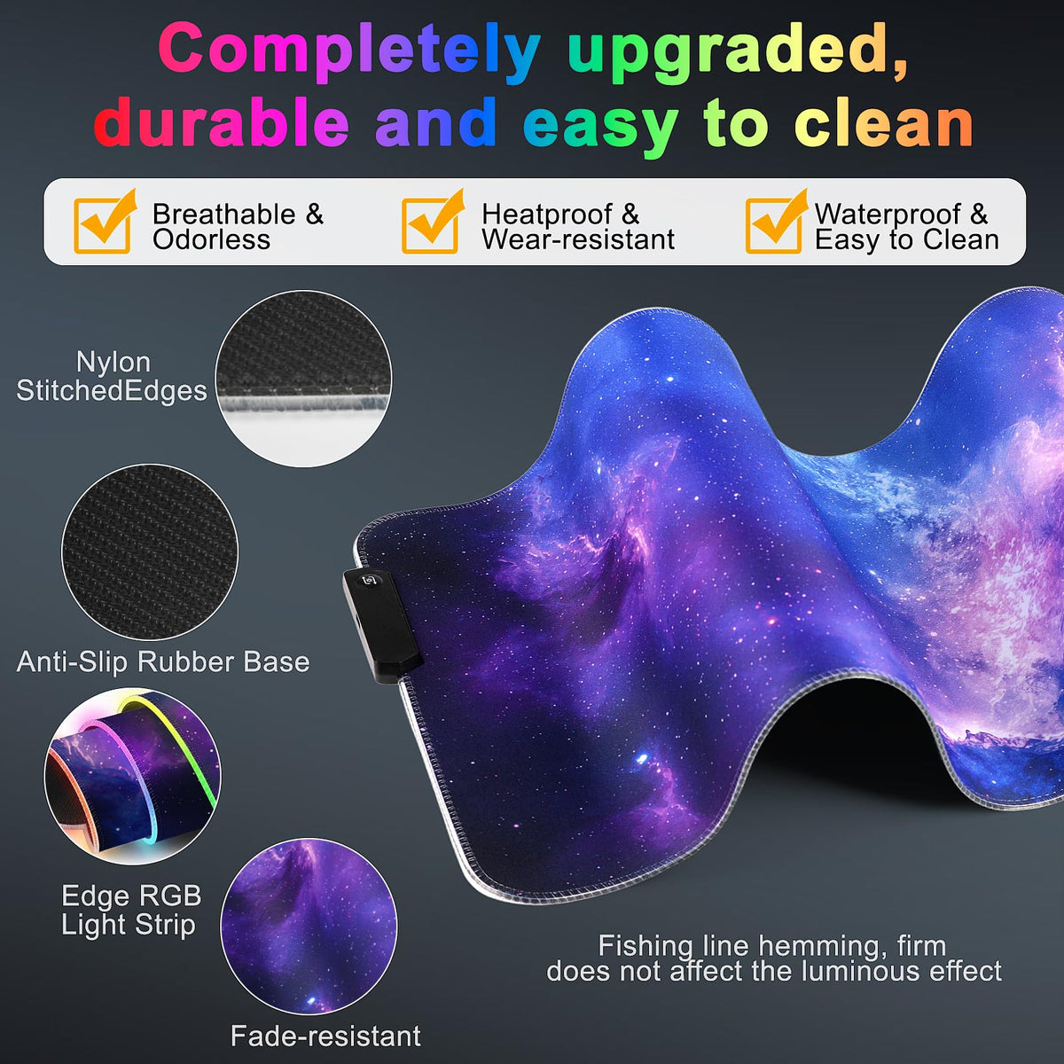 RGB LED Gaming Mouse Pad J26670