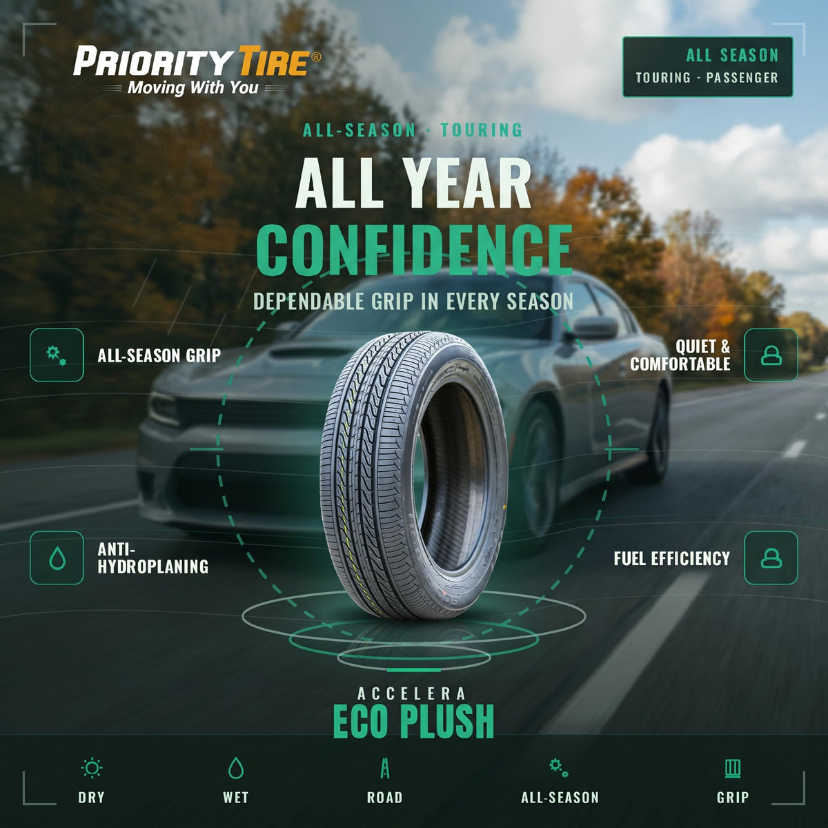 215/60R16 99V XL All Season Touring Tire R36096