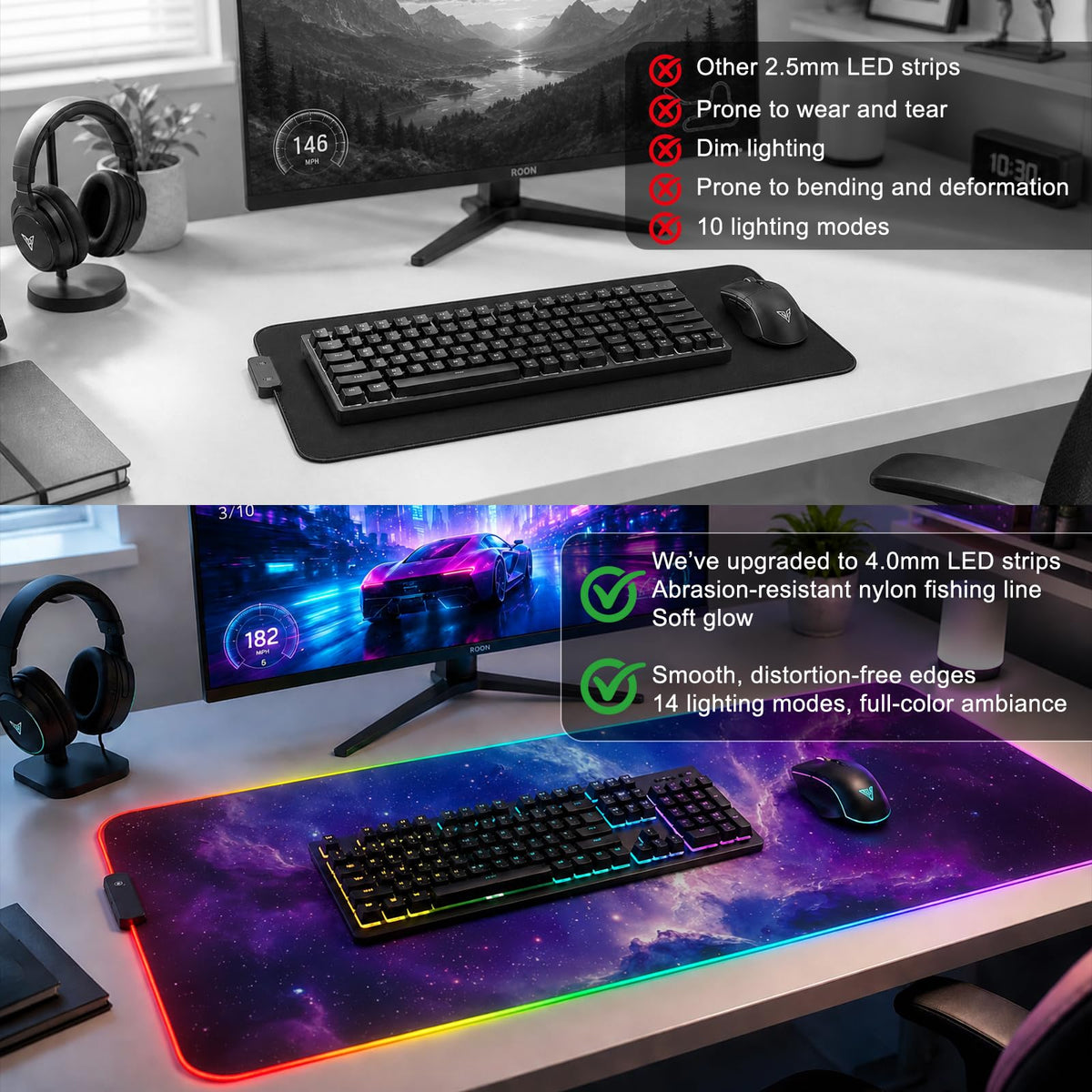 RGB LED Gaming Mouse Pad J26670