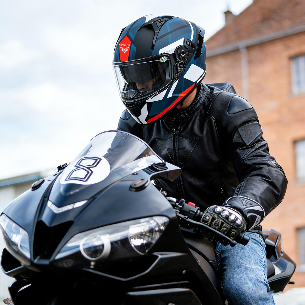 Full Face Dual Visor Motorcycle Helmet U273