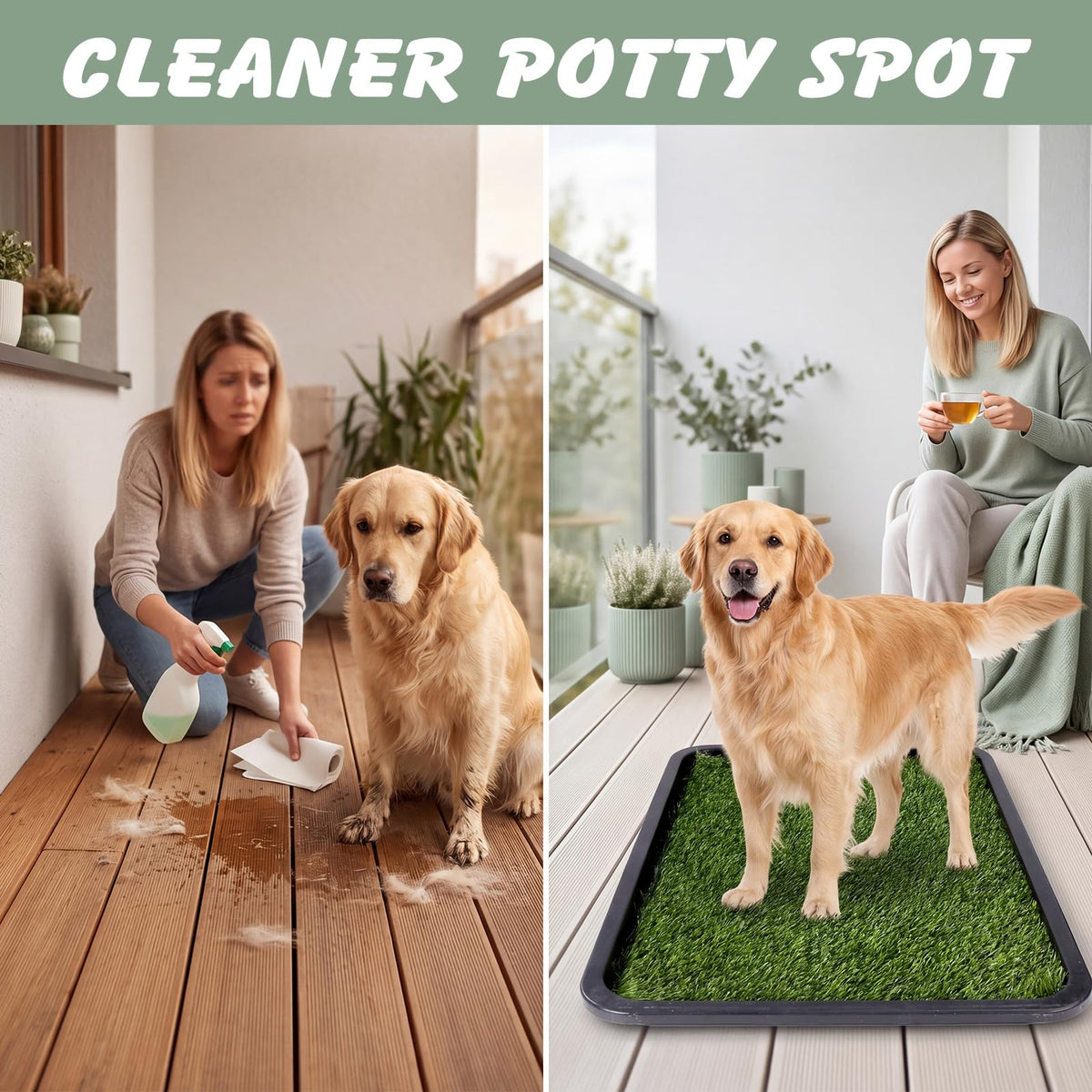 Dog Grass Pad with Tray 30 x 20 in K526608