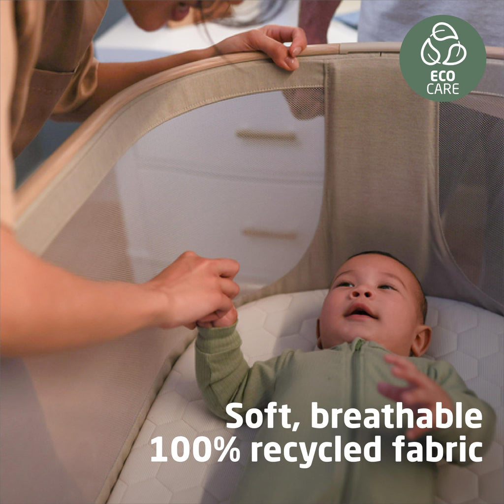 Baby Bassinet Bedside Sleeper with Storage Basket I546483