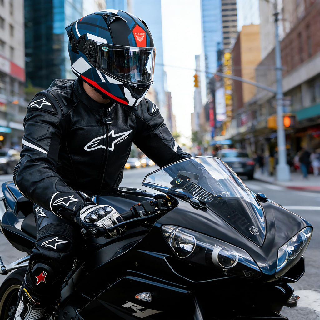 Full Face Dual Visor Motorcycle Helmet U273