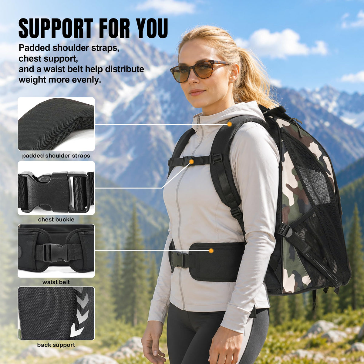 Dog Backpack Carrier Up to 20 lb R688