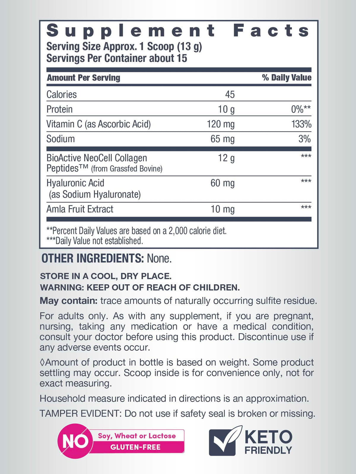 Collagen Peptides Powder 6.9 oz Unflavored Supplement L330919