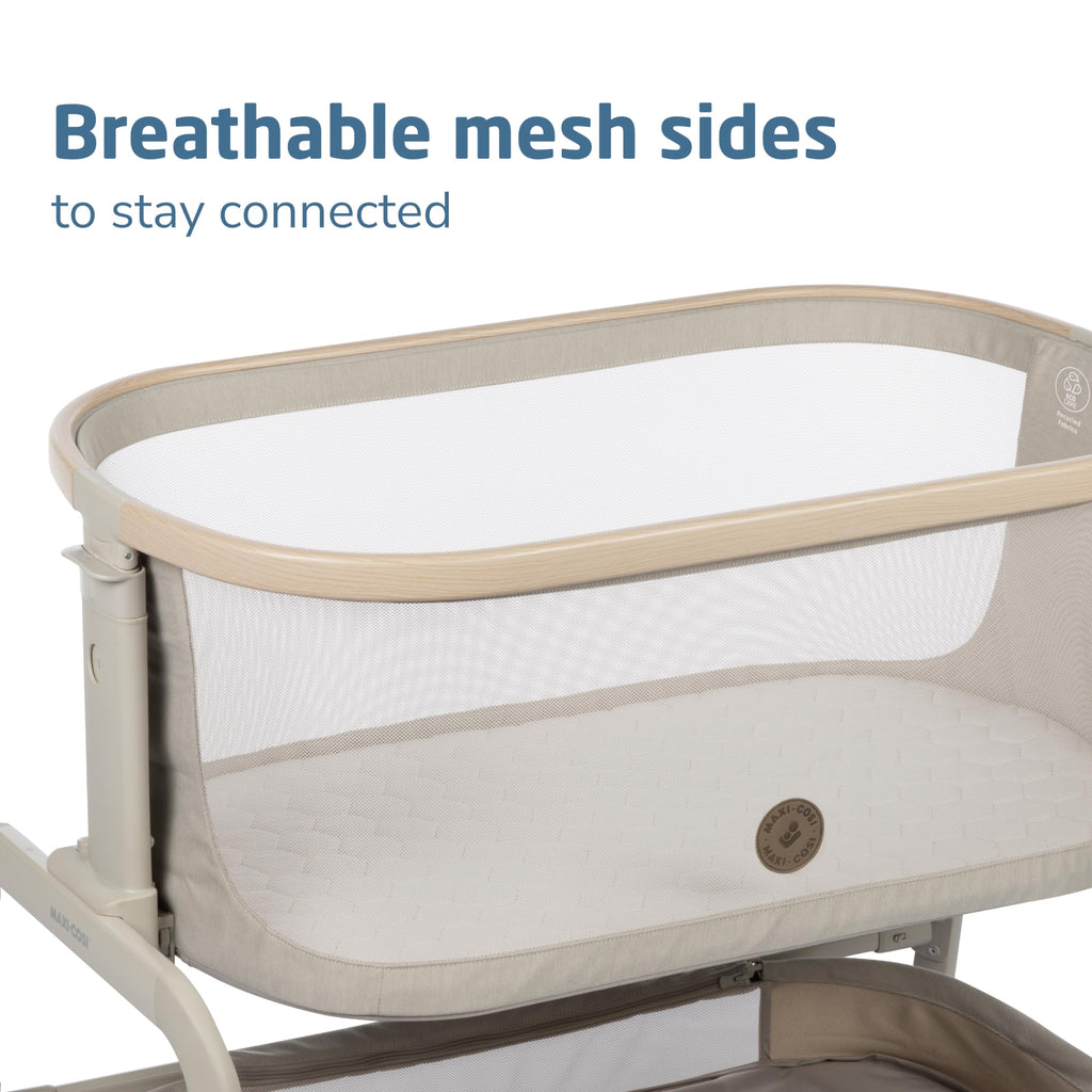 Baby Bassinet Bedside Sleeper with Storage Basket I546483