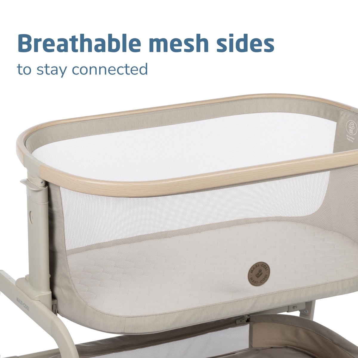 Baby Bassinet Bedside Sleeper with Storage Basket I546483