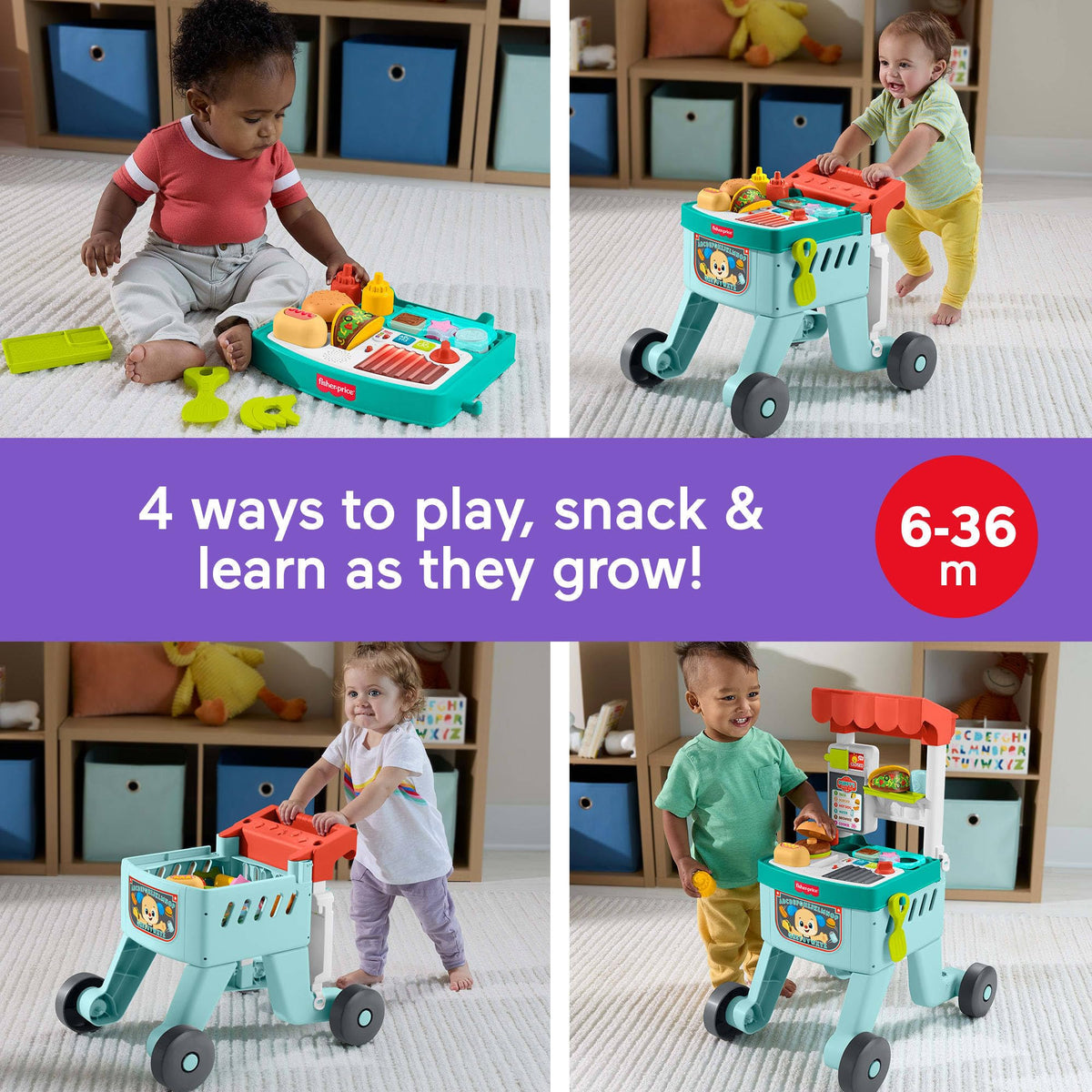 Baby Learning Toy 4-in-1 Walker with 14 Pieces K4010